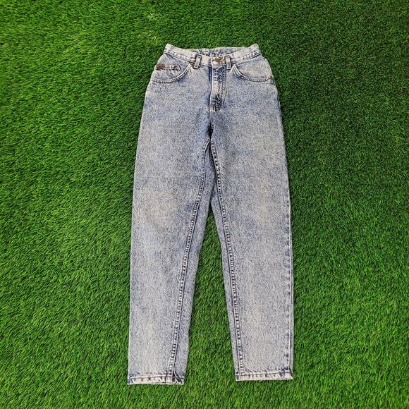 Vintage LEE Riders Highwaist Curvy Jeans Womens 00/0 23x29 Wide Hips Acid Wash - Picture 1 of 16